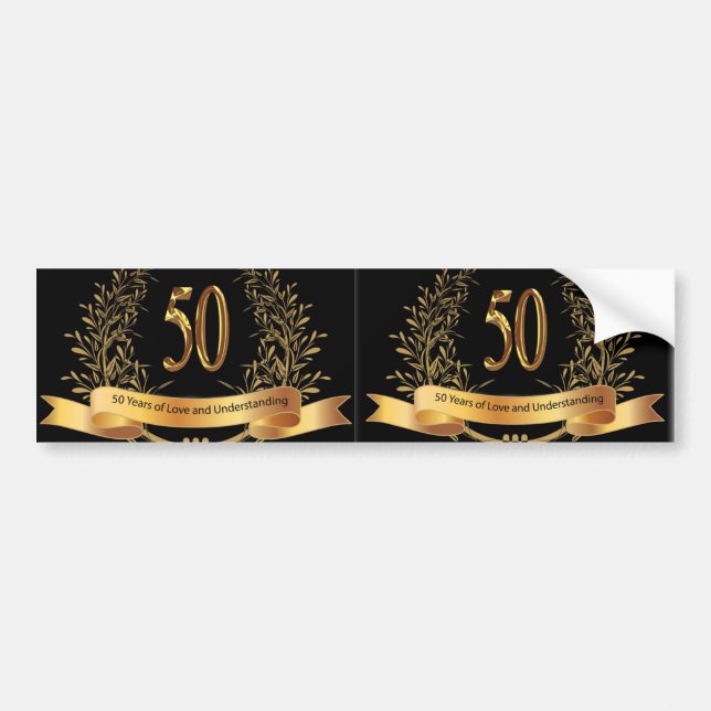 50-årsjubiléet Lycklig Bildekal (Framsidan)