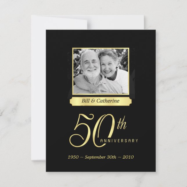 50-årsjubiléet Party - Anpassningsbarnas fotoinbju Inbjudningar (Framsida)