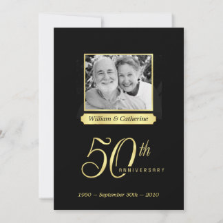 50-årsjubiléet Party - Anpassningsbarnas fotoinbju Inbjudningar