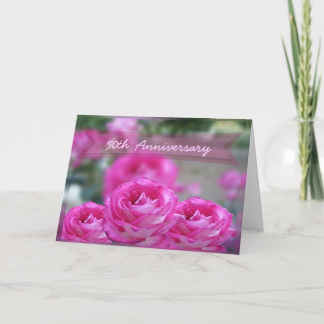 50-årsjubiléskort för inbjudan (Framsida)