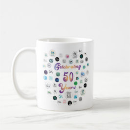50-årsjubileum 50 Logotyper Mugg