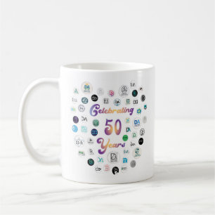 50-årsjubileum 50 Logotyper Mugg 