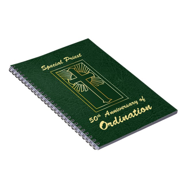 50-årsjubileum av Ordination Leather-utseende Anteckningsbok (Högra Sidan)