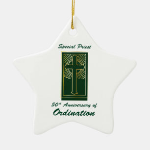 50-årsjubileum av Ordination Leather-utseende Julgransprydnad Keramik