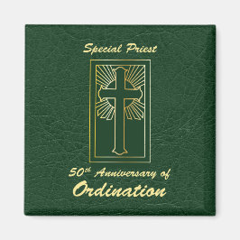 50-årsjubileum av Ordination Leather-utseende Magnet