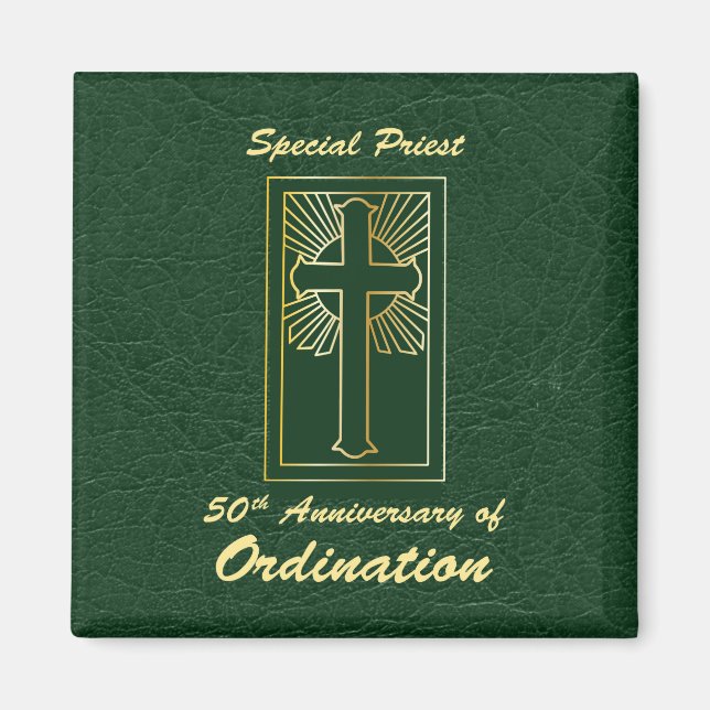 50-årsjubileum av Ordination Leather-utseende Magnet (Framsidan)