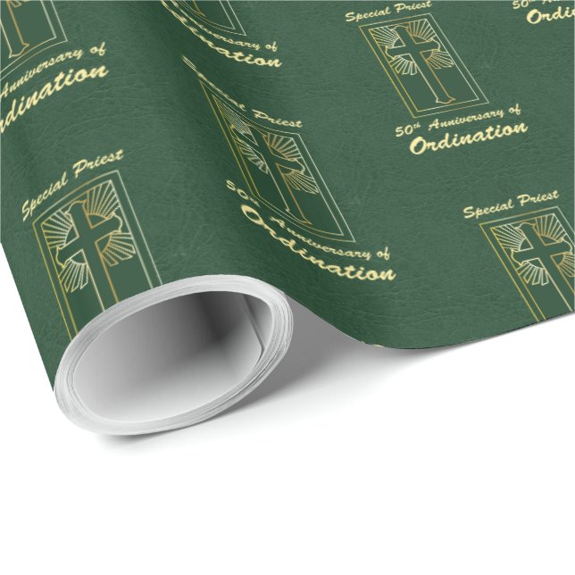 50-årsjubileum av Ordination Leather-utseende Presentpapper (Rullad Hörn)