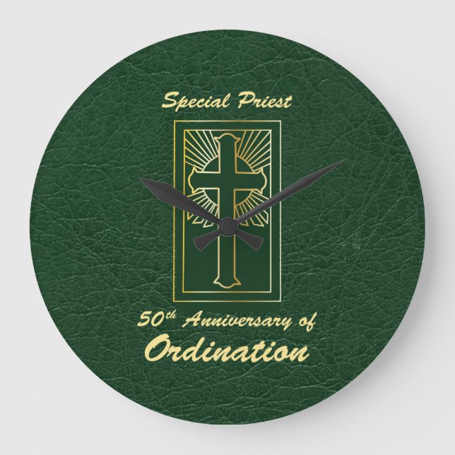 50-årsjubileum av Ordination Leather-utseende Stor Klocka (Framsida)