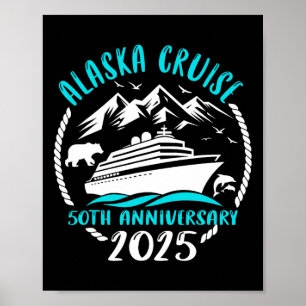 50-årsjubileum Bröllop Alaska Kryssning 2025 Par Poster