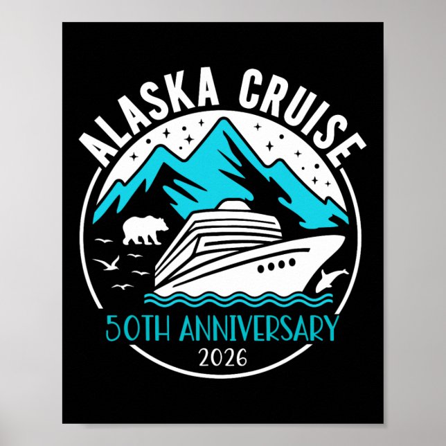 50-årsjubileum Bröllop Alaska Kryssning 2026 Match Poster (Framsidan)