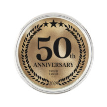 50-årsjubileum Business Logotyp Guld