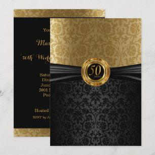 50-årsjubileum Damaskdesign Inbjudningar