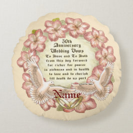 50-årsjubileum Doves anpassningsbar Rund Kudde