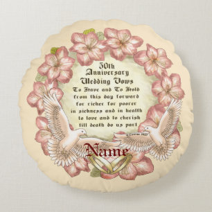 50-årsjubileum Doves anpassningsbar Rund Kudde