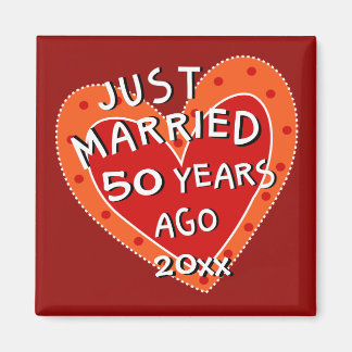 50-årsjubileum eller annat yr Whimsical Heart Gift Magnet
