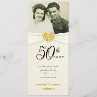 50-årsjubileum - Fauxfickfoto-inbjudningar Inbjudningar