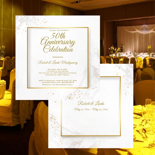 50-årsjubileum firande inbjudningar (Skapare uppladdad)