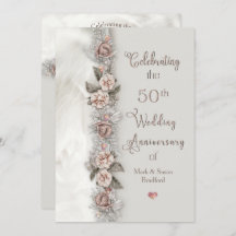 50-årsjubileum för bröllop Drömmar om blommor Beig