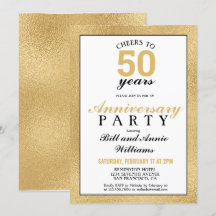 50-årsjubileum för bröllop Skål för 50 år fest