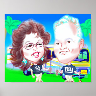 50-årsjubileum för Caricature-Poster Poster