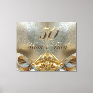 50-årsjubileum för Golden Bröllop 2022 Canvastryck