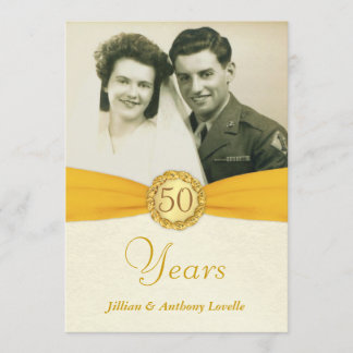 50-årsjubileum Fotoinbjudningar -Antik Damaskus Inbjudningar