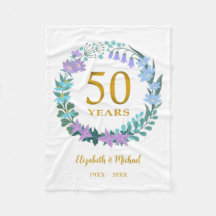 50-årsjubileum Golden Blommigt Bluebells Wandan