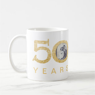 50-årsjubileum Guld Bröllop Anpassningsbar Kaffemugg