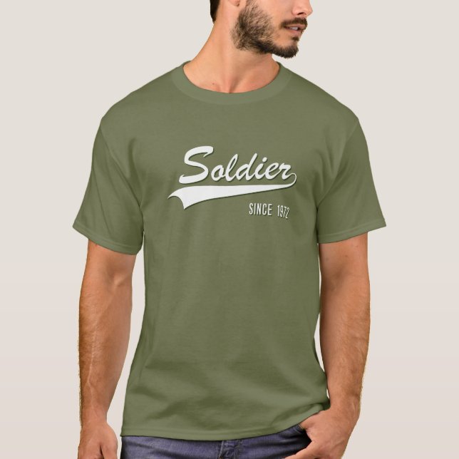 50-årsjubileum i Service Soldier sedan 1972 Gif T Shirt (Framsida)