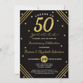 50-årsjubileum Inbjudan, Falskt Guld Inbjudningar