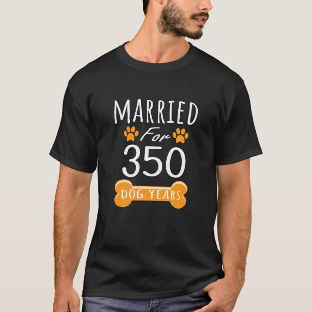 50-årsjubileum, lätt gift i 350 Hund T Shirt (Framsida)