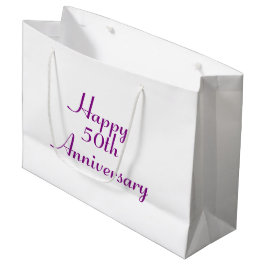 50-årsjubileum Lila Text Template Gift Bag