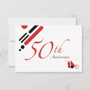 50-årsjubileum (med fåglar) inbjudningar