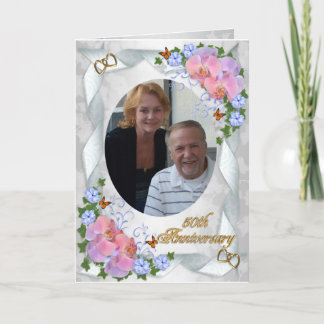 50-årsjubileum med fotoinbjudningar inbjudan