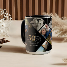 50-årsjubileum Oändlig Kärlek Foto Collage Present Mugg
