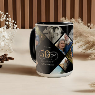 50-årsjubileum Oändlig Kärlek Foto Collage Present Mugg