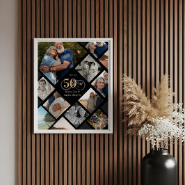 50-årsjubileum Oändlig kärlek Foto Collage Present Poster