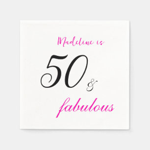 50-årsjubileum och fantastisk Rosa-typografi 50-år Pappersservett