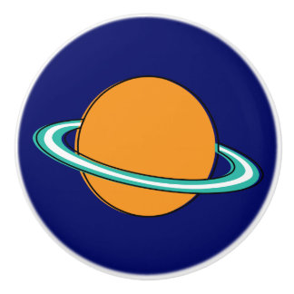 50-årsjubileum - orangen ringade planeten knopp