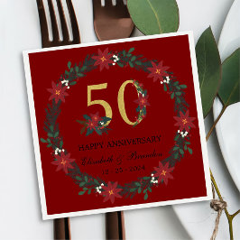 50-årsjubileum Personlig julklappar Pappersservett