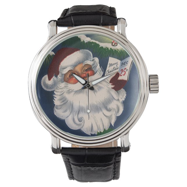 50-årsjubileum Retro Jolly Jultomten, helgjul Armbandsur (Framsida)