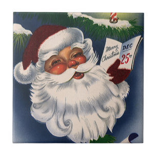 50-årsjubileum Retro Jolly Jultomten, helgjul Kakelplatta