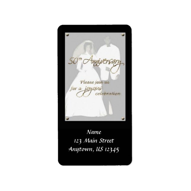 50-årsjubileum Returetiketter Adressetikett (Framsidan)