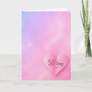 50-årsjubileum Rosa Vikt Hjarta Kort