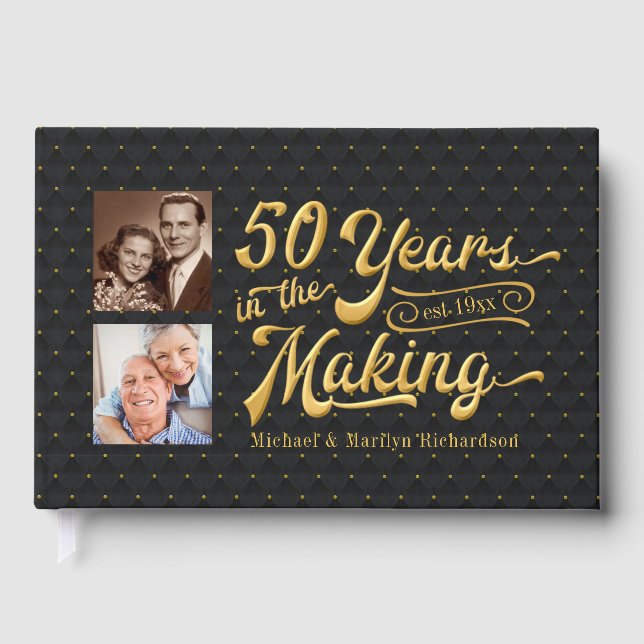 50-årsjubileum sedan och nu foton gästböcker (Framsida)