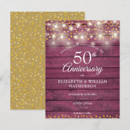 50-årsjubileum Strängljus Spara datum Meddelande Vykort