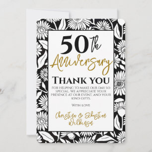 50-årsjubileum Tack Minimal Solros Kort