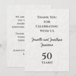 50-årsjubileum Vita Blommor Elegant Tack