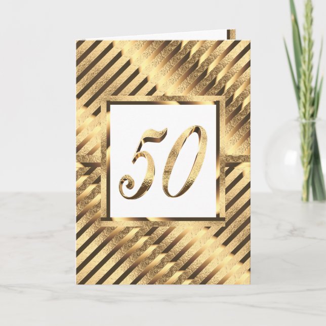 50-årsjubileums inbjudan gyllene bröllop (Framsida)