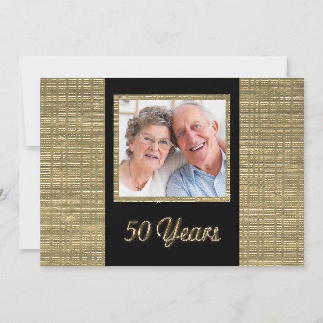 50-årsjubileums inbjudan med fotoinsats (Framsida)